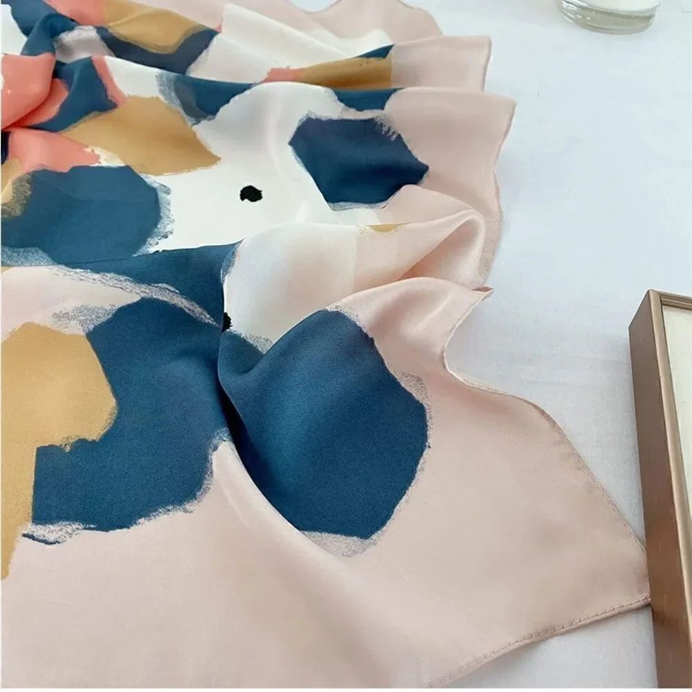 Oil Paint Style Silky Scarf - Picture 2 of 5